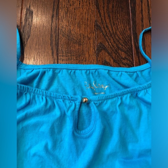 Lilly Pulitzer Girls XL (12-14) Layne Blue Knit Cold Shoulder Top - EUC! - Picture 6 of 11